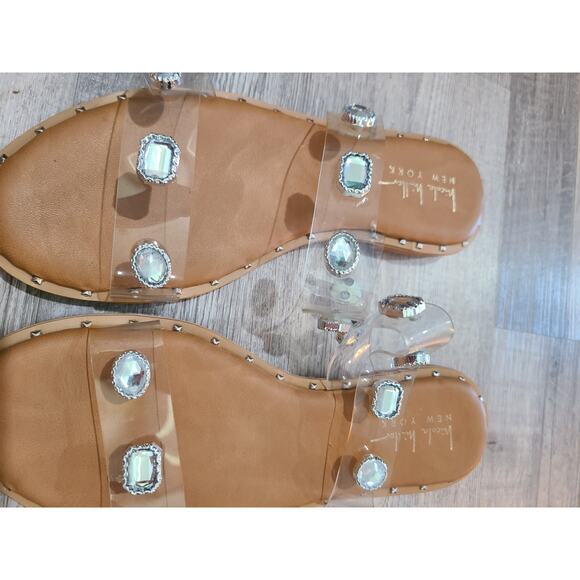 Nicole Miller New York size 7.5 womens rhinestone studded sandals - Picture 3 of 7